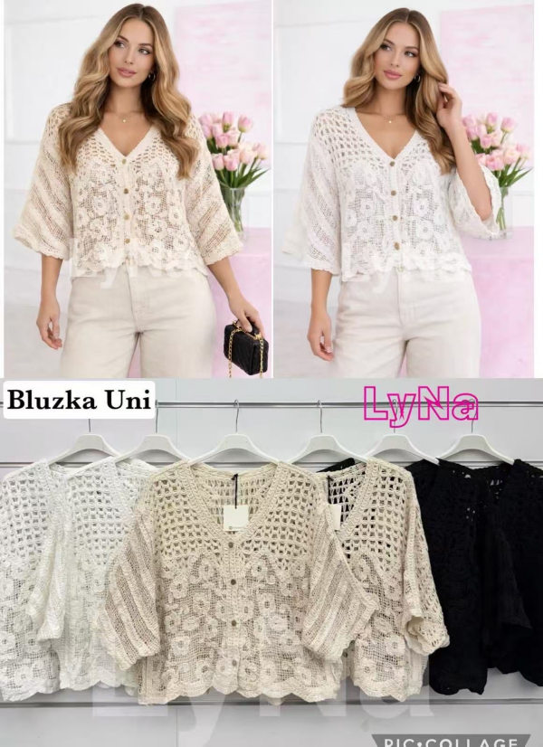 Bluzki damskie (Włoskie produkt) Roz Standard, Mix Kolor Paczka 5 szt